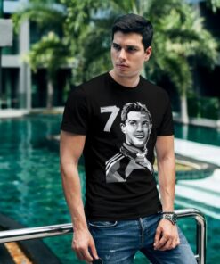 3d ronaldo panske tricko cierne