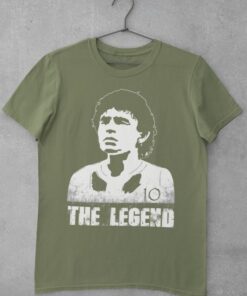 tricko maradona legend khaki
