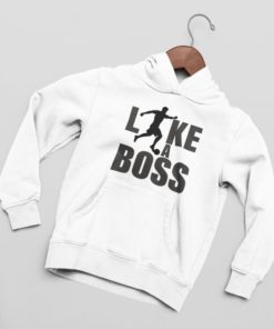 Futbalova mikina Like a Boss biela