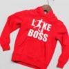 Futbalova mikina Like a Boss cervena