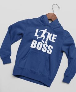 Futbalova mikina Like a Boss modra