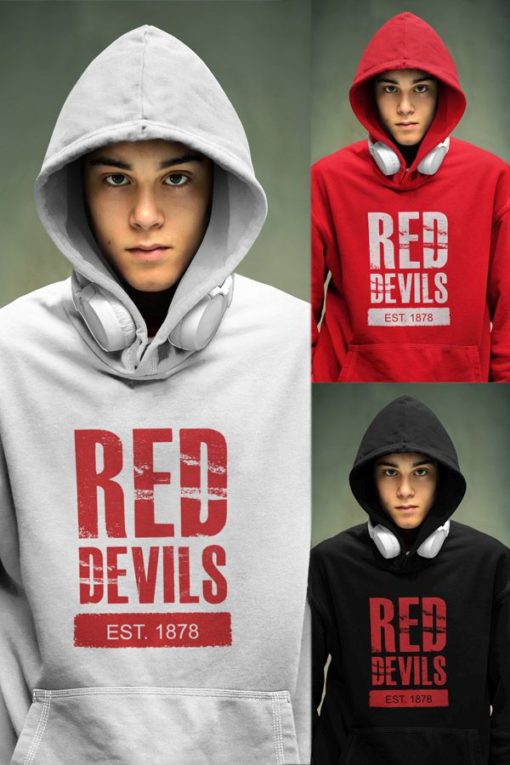 Manchester United Red Devils 1878 mikina s kapucí - Image 5