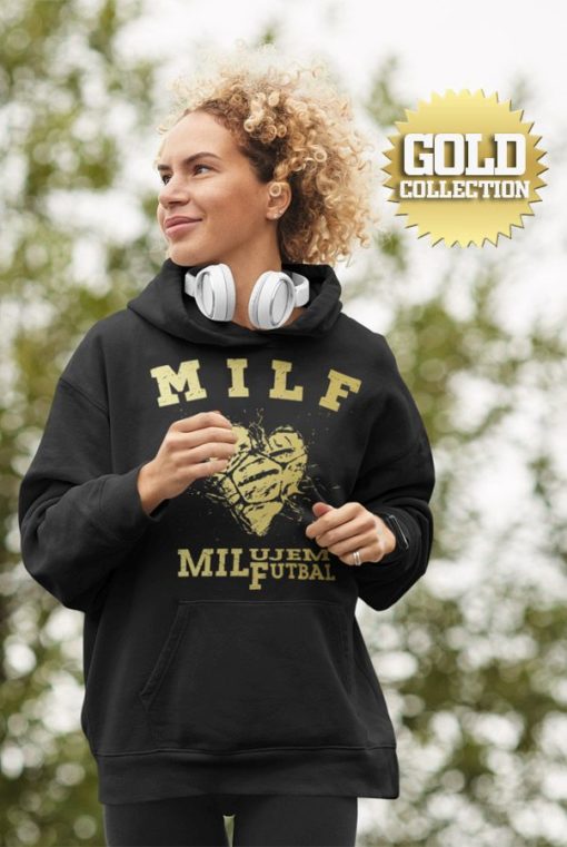 MILF fotbalová mikina I love football GOLD COLLECTION - Image 2
