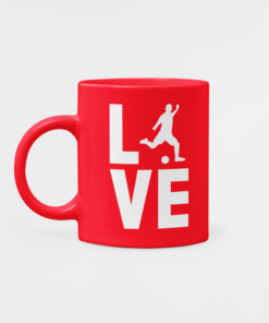 Futbalovy Hrncek LOVE cerveny