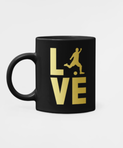Futbalovy Hrncek LOVE cierny