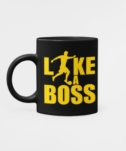 Futbalovy Hrncek Like a Boss cierno zlty