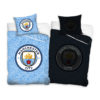 Svietiace obliecky Manchester City perina a vankus 140 x 200 70 x 80