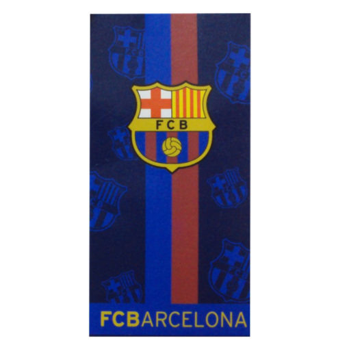 Modrý ručník FC Barcelona s logem 70x140cm
