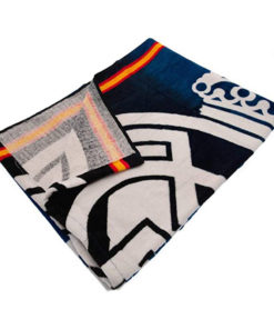Uterak Real Madrid modry s logom 70x140 zlozeny