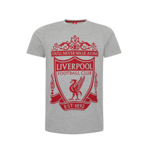 Tričko Liverpool s velkým logem šedé