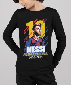Tricko s dlhym rukavom Messi Barcelona 10 cierne chlapec