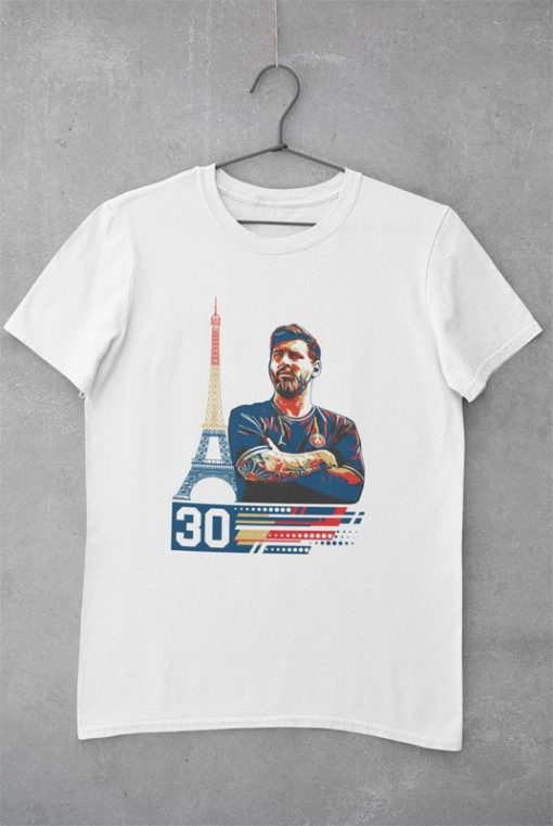 Tričko Messi 30 modrá, bílá a černá