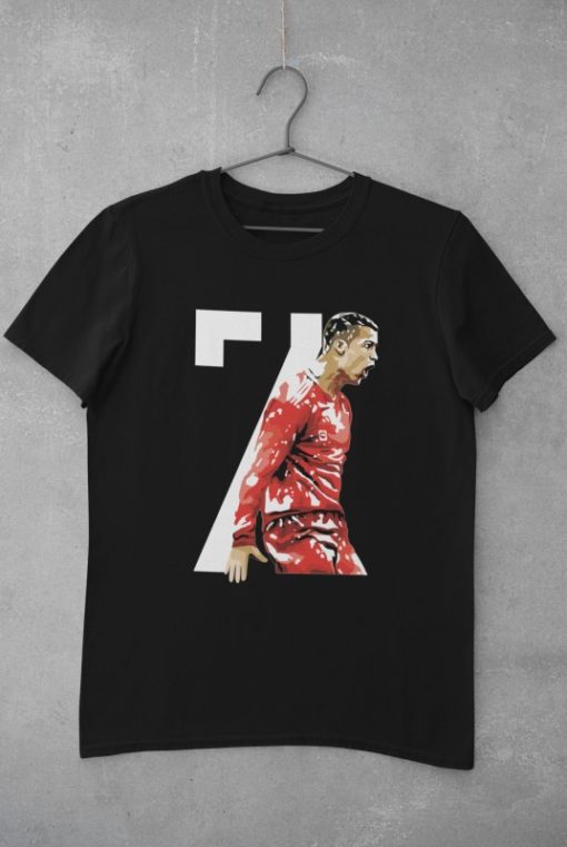 Tričko Ronaldo 7 černá, červená a bílá