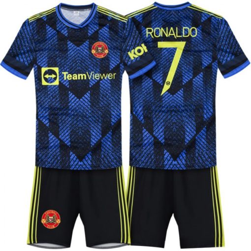 Dětský dres Ronaldo Manchester United 2021-22 replika modrá