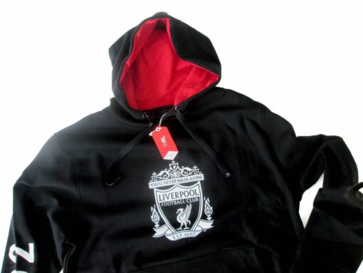 Mikina s kapucí Liverpool s logem 1892 černá - Image 2