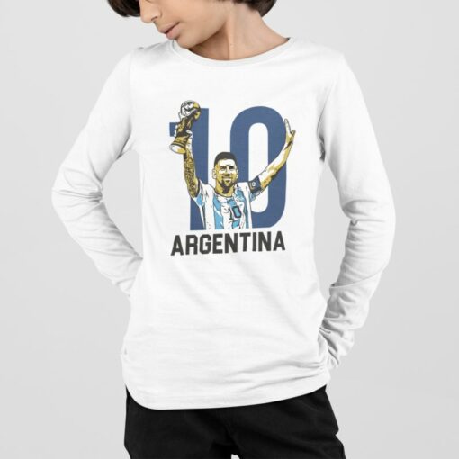 Tričko s dlouhým rukávem Messi Argentina 10 - Image 5