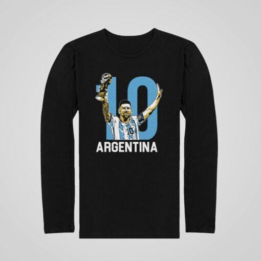 Tričko s dlouhým rukávem Messi Argentina 10