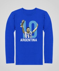 Tricko s dlhym rukavom Messi Argentina modre
