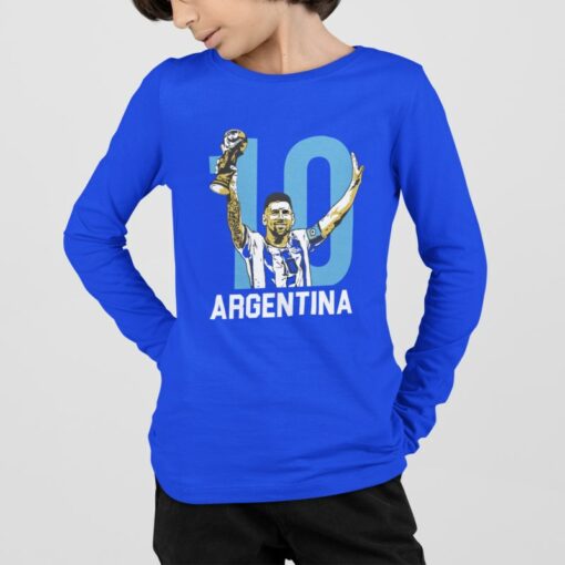 Tričko s dlouhým rukávem Messi Argentina 10 - Image 6