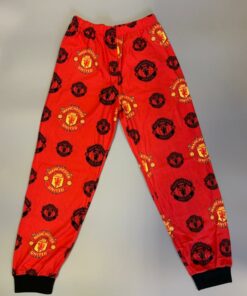 Futbalove pyzamo Manchester United cerveno sede nohavice e1678451206754