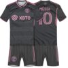 Detsky dres Messi Miami 23 24 replika cierny