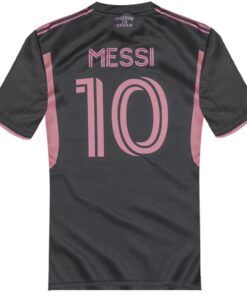 Detsky dres Messi Miami 23 24 replika cierny meno a cislo