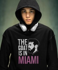 Mikina Messi Miami Goat cierna chlapec