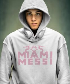 Mikina Messi Miami biela dospely