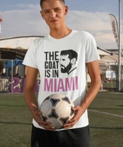 Tricko Messi Miami Goat biele chlapec