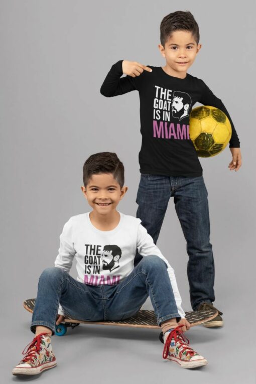 Tričko s dlouhým rukávem Messi Miami Goat - Image 3