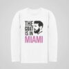 Tricko S Dlhym Rukavom Messi Miami Goat biele