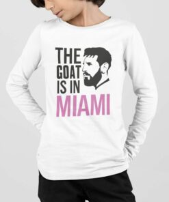 Tricko S Dlhym Rukavom Messi Miami Goat biele chlapec