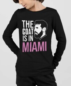 Tricko S Dlhym Rukavom Messi Miami Goat cierne chlapec