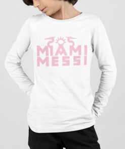Tricko s dlhym rukavom Messi Miami biele
