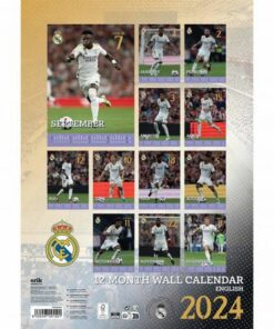 Kalendar Real Madrid 2024 zadna strana