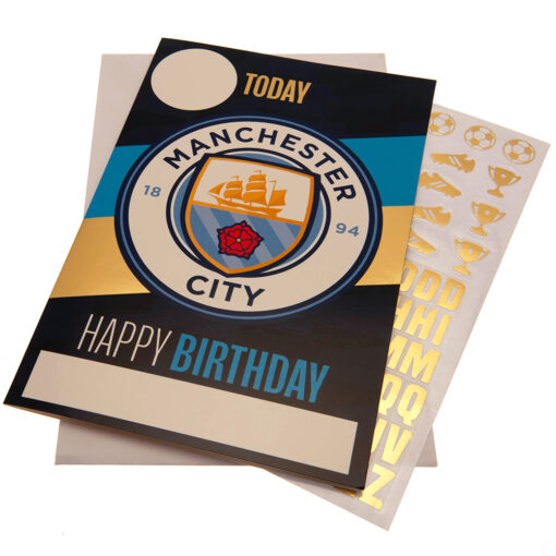 Narozeninové přání Manchester City se samolepkami