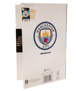 Narodeninova karta Manchester City s nalepkami zadna strana