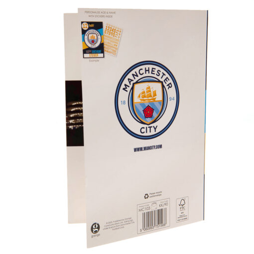 Narozeninové přání Manchester City se samolepkami - Image 3