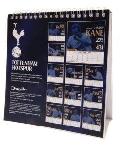 Stolovy Kalendar Tottenham 2024 zadna strana