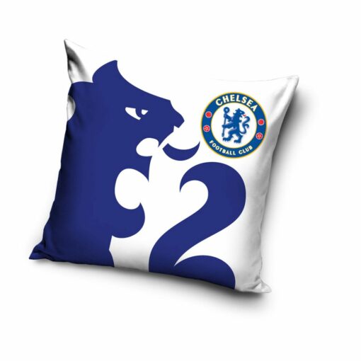 Povlak na polštář Chelsea bílý s logem klubu 40x40cm
