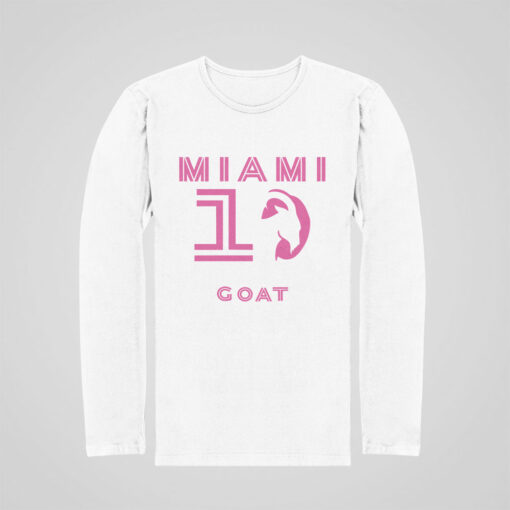 Tričko s dlouhým rukávem Messi Miami Goat 10