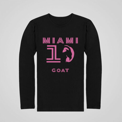 Tričko s dlouhým rukávem Messi Miami Goat 10 - Image 2