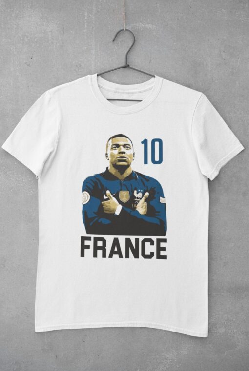 Tričko Mbappe France 10 - biele